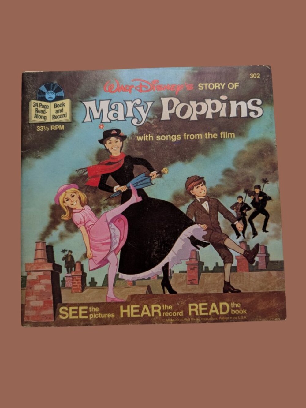BOGO Vintage 1977 Walt Disney’s Mary Poppins Read-Along Book & Record Set